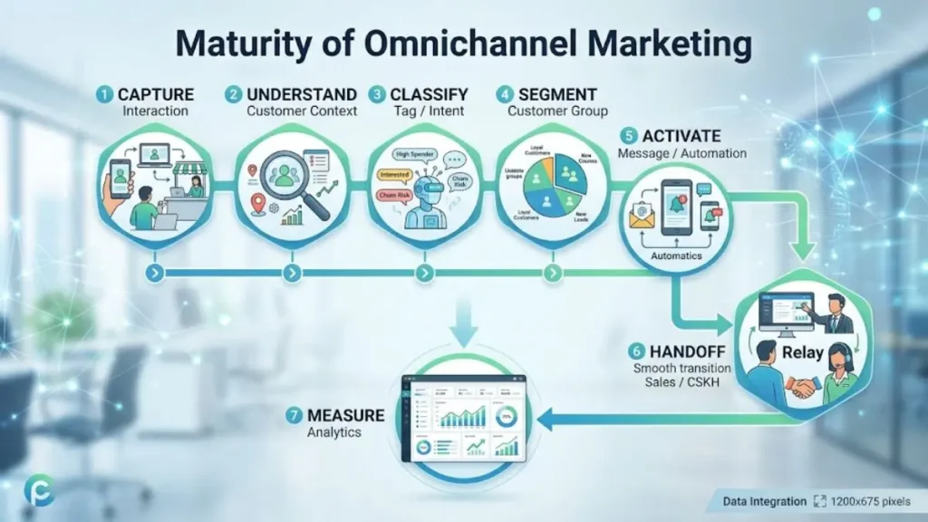 Sơ đồ maturity model của Omnichannel cho Marketing