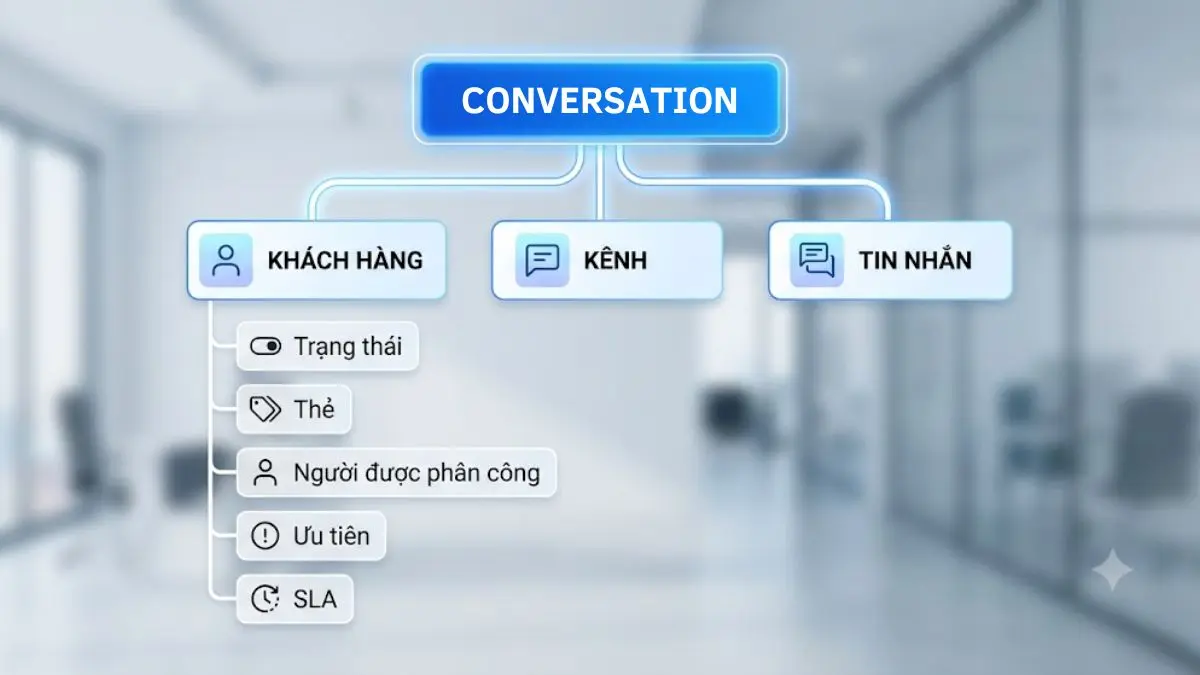 Sơ đồ các thuộc tính chính của conversation